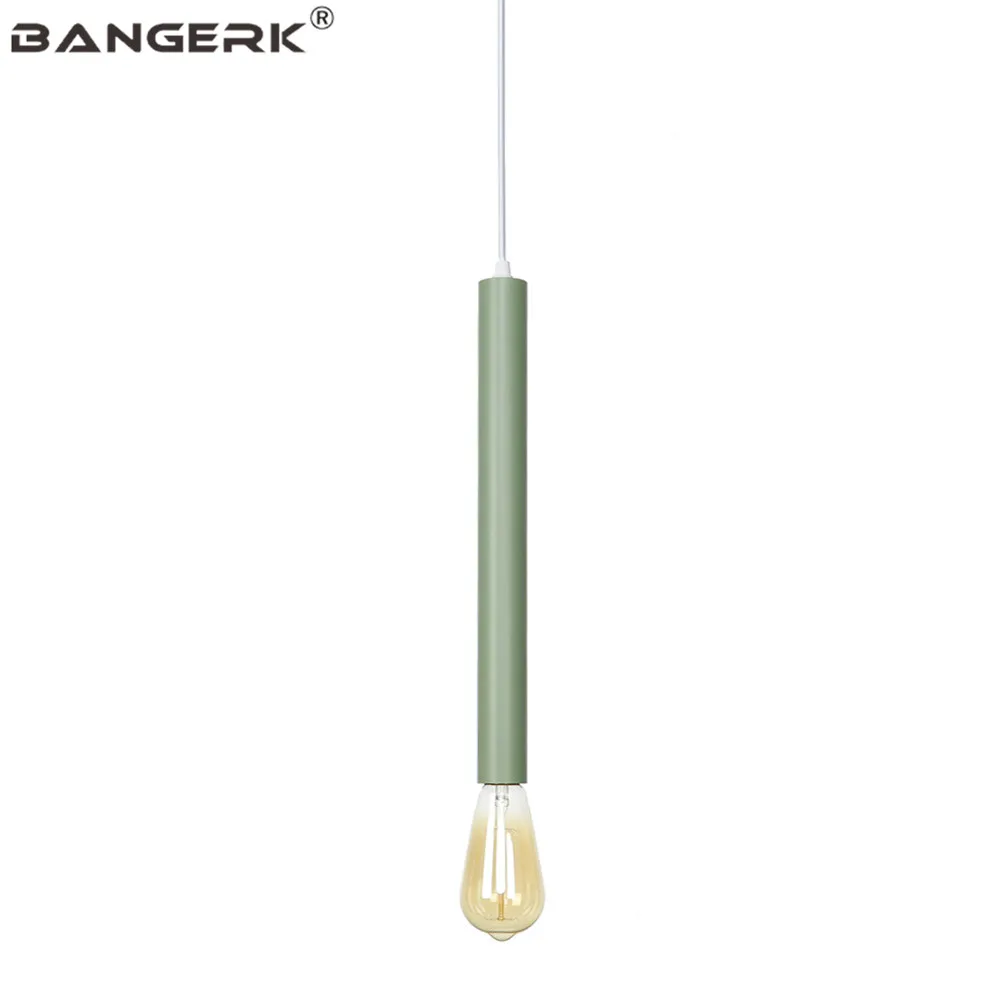 Современный длинный трубчатый светодиодный подвесной светильник Лофт железная