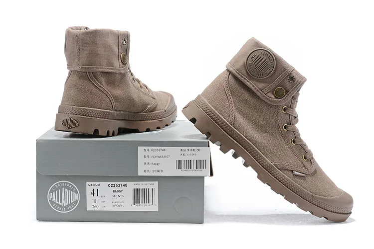 Мужские парусиновые ботинки PALLADIUM Pampa Классические светло-коричневые ботильоны