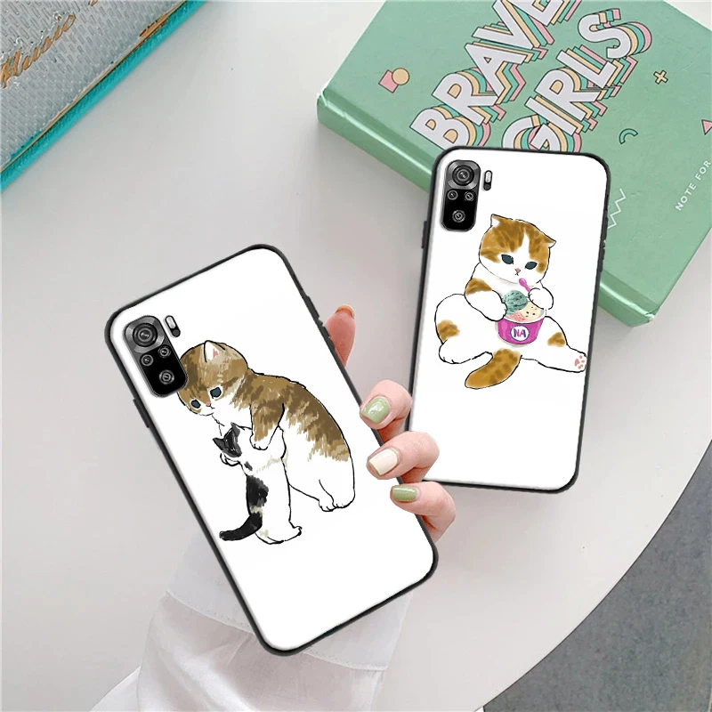 

Cute Cat Animal Pattern Phone Case For Xiaomi Redmi 9T 9A Note 9 10 Pro MAX 9S Note 9 Pro 5G 10S 10 10T 5G Pro Funda Coque Cute