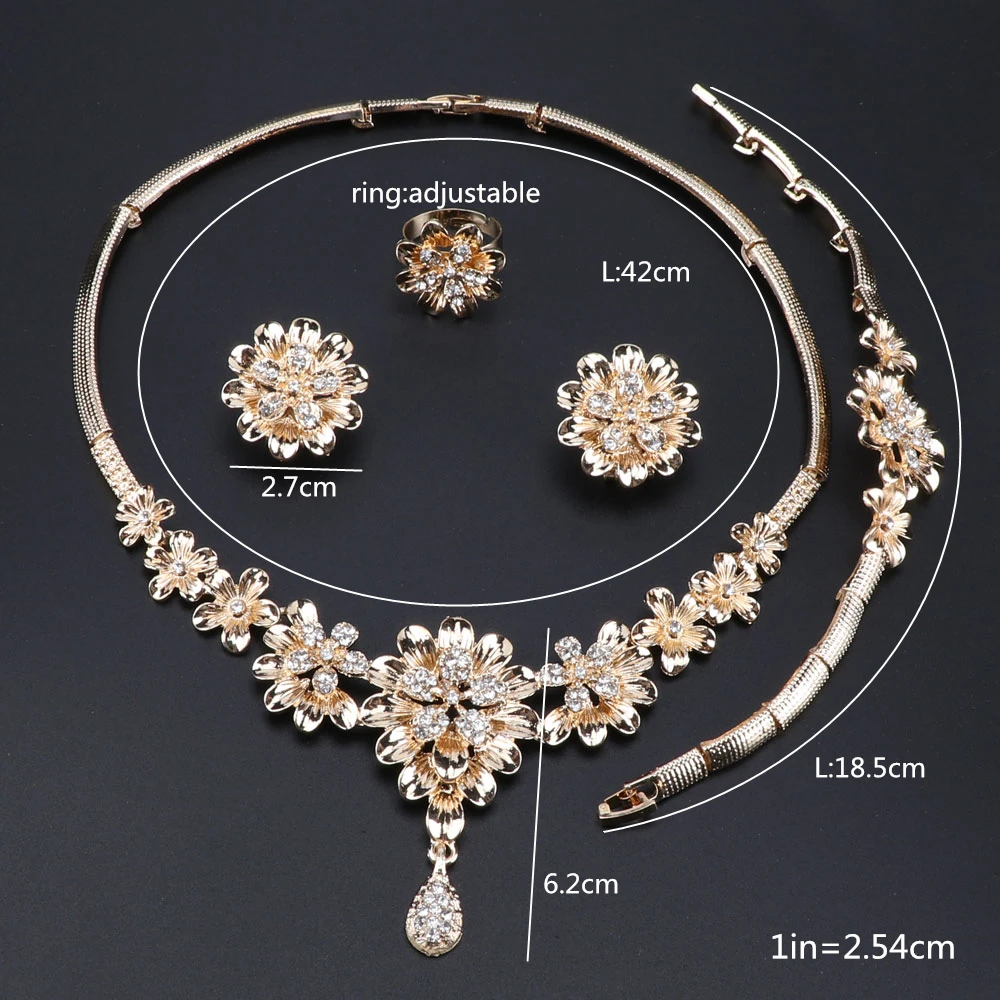 CYNTHIA Изысканная роскошь Дубай ювелирные наборы золотого цвета Индия Нигерия