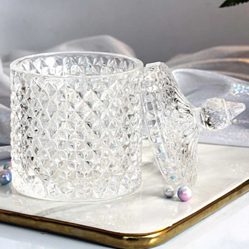 

Glass Jar Transparent Candy Snack Jar Crystal Storage Jar Dried Tea Cylinder Kitchen Storage Container Wedding Decoration Bottle