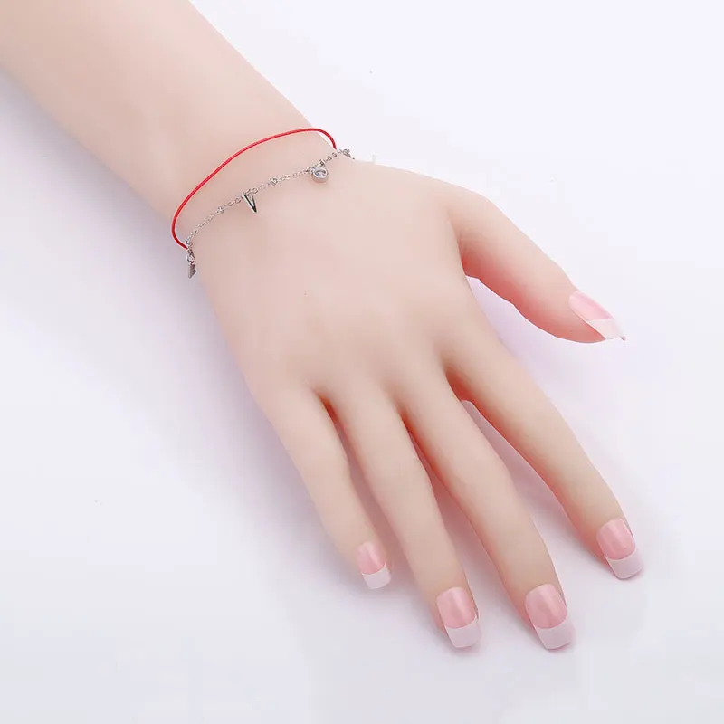 Женский простой браслет из красной веревки MAIKALE Круглый дружбы фенечки с