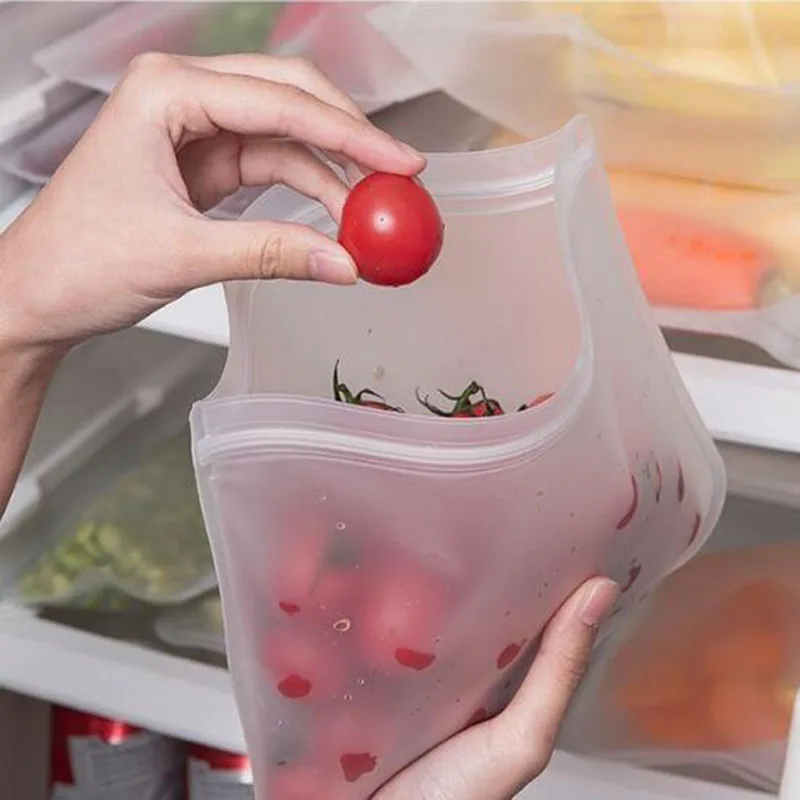 

EVA Food Storage Containers Leakproof Containers Reusable Stand Up Zip Shut Bag Cup Fresh Bag Food Storage Bag