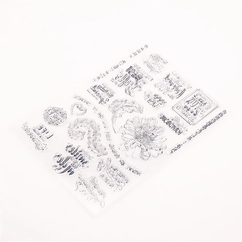 15.5x21cm Romantic curly leaf Transparent Clear Stamps Silicone Seals Roller Stamp DIY scrapbooking photo album/Card Making | Дом и сад