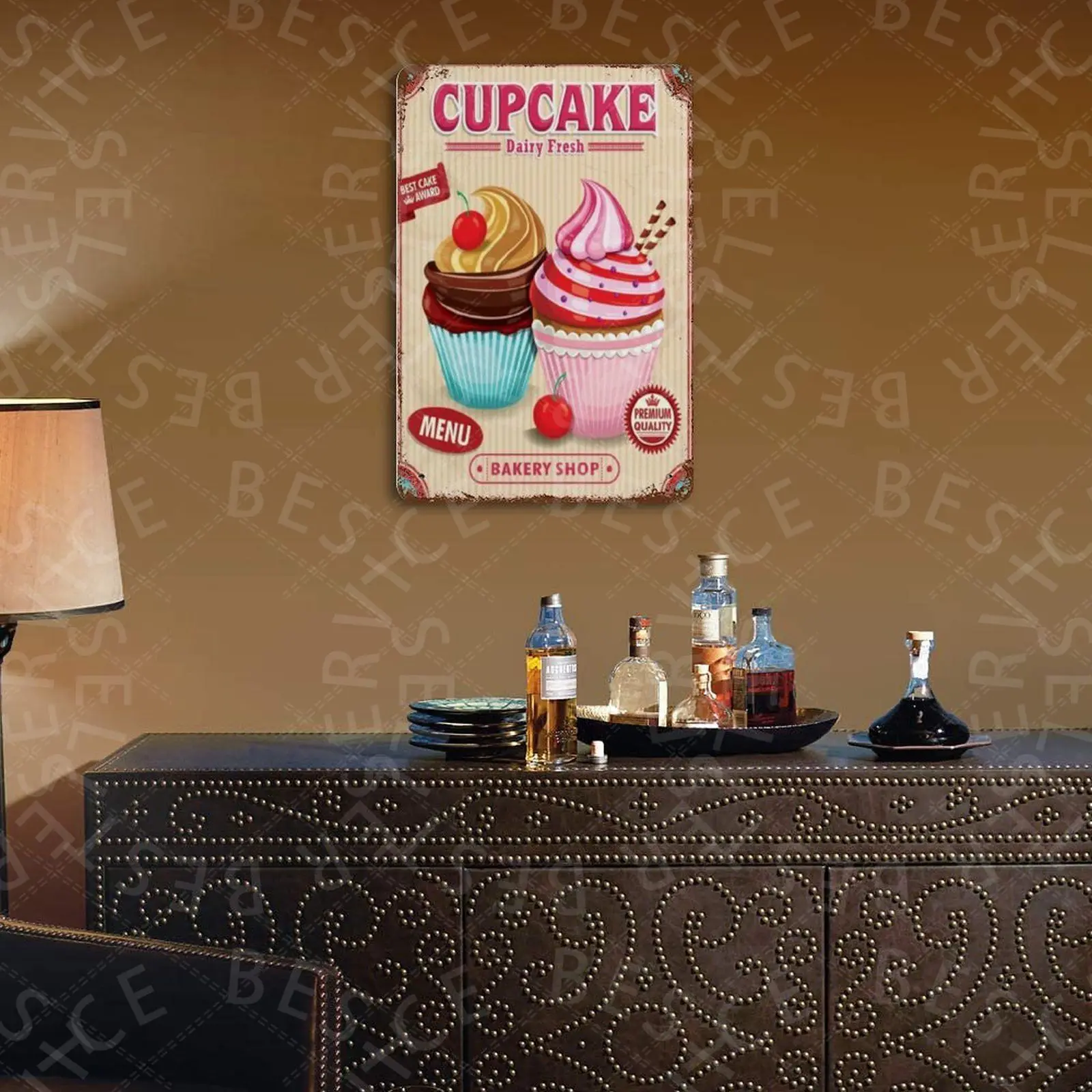 

Cupcake Vintage Tin Sign Metal Sign Retro Poster Garage Decorative Plaque Man Cave Living Room Dcor