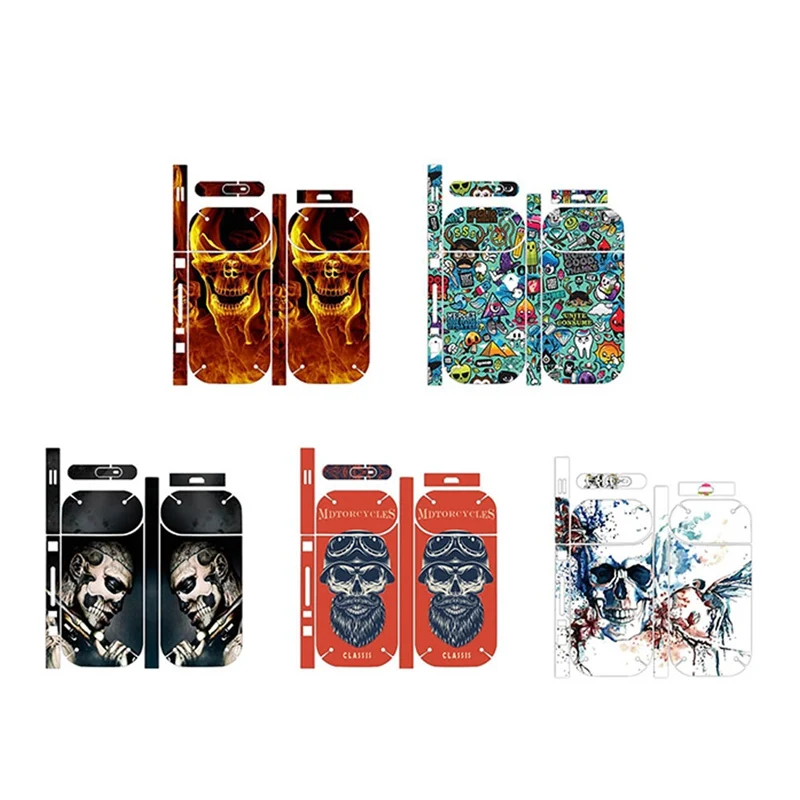 

5 Styles Skeleton Skull Stickers Funny Colorful Stickers For IQOS 2.4Pplus