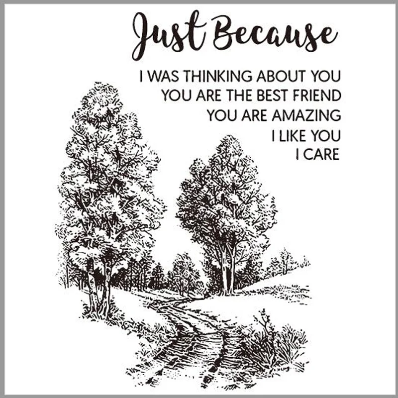 Прозрачный силиконовый штамп ZFPARTY с изображением дерева/печать для