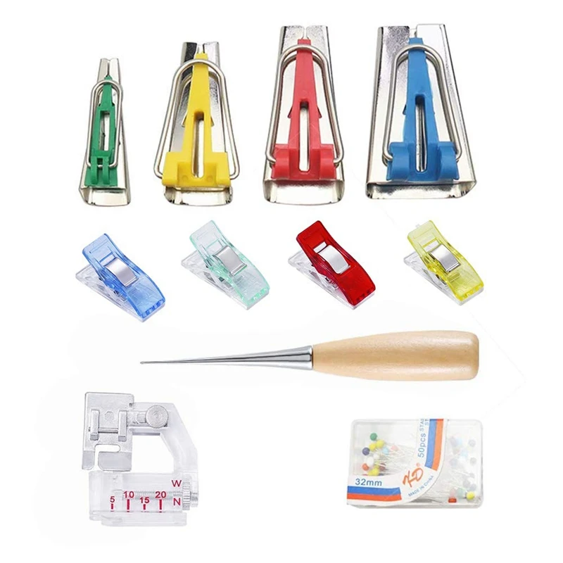 60 шт. косая бейка чайник Комплект для лоскутного шитья шило & Биндер стопы чехол