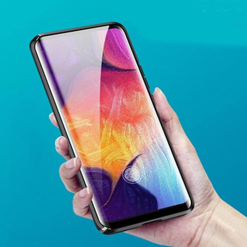 Роскошный Магнитный чехол для samsung Galaxy A50 a50 металлический каркас Doubl стекло в рамке крышка GalaxyA 50 защитный чехол для телефона