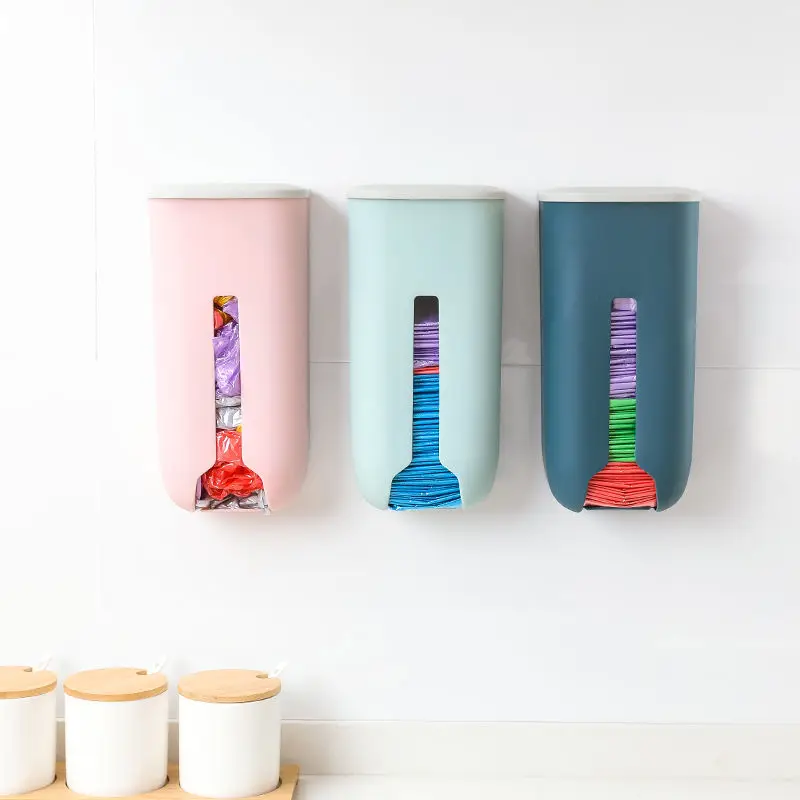 1pcs home wall hanging kitchen organizer garbage bag storage rack bathroom plastic bag shoe cover storage box cocina accessories free global shipping