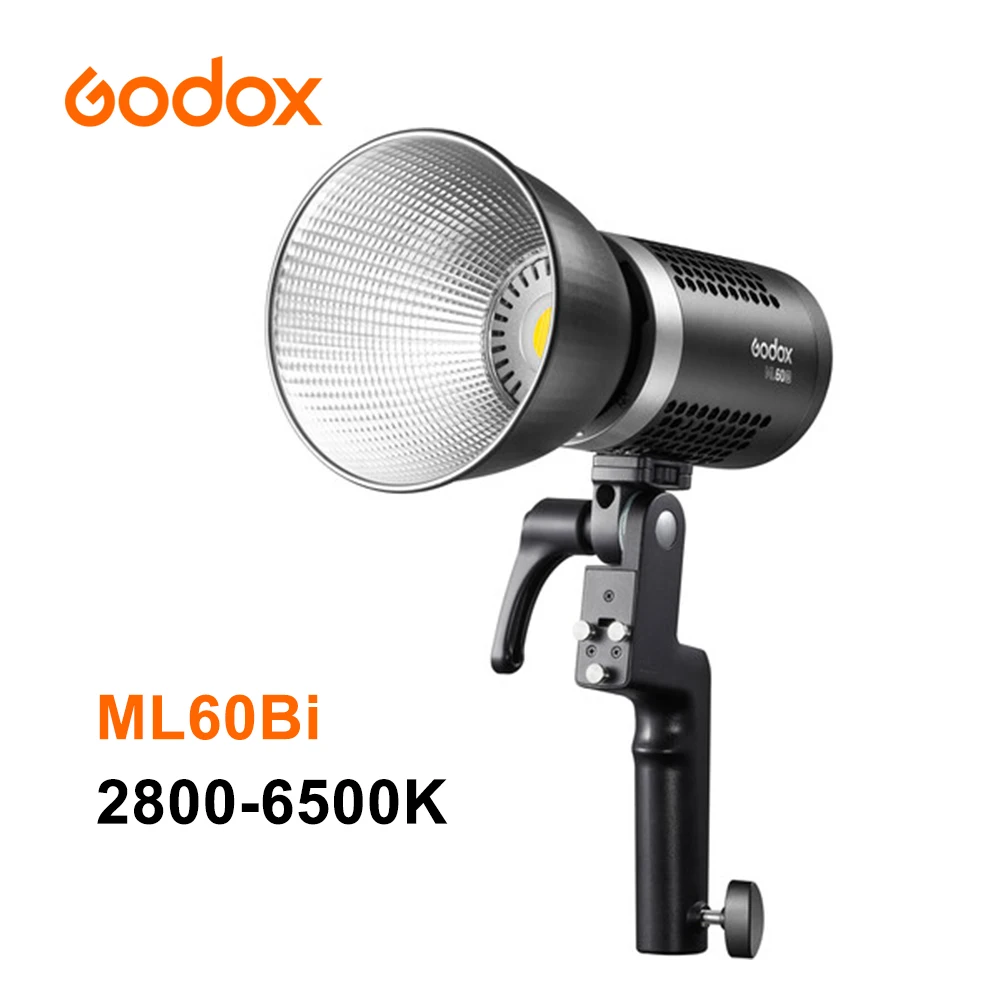 Godox ML60Bi светодиодный светильник 60 Вт ML60 двухцветный 2800K-6500K Bowens Mount портативный