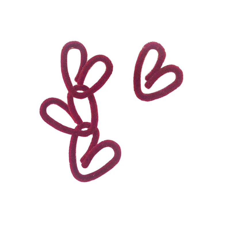 

Flocking Asymmetric Heart-shaped Earrings Temperament Is Contracted And Fashionable Joker Retro Earrings Women Jewelry Party