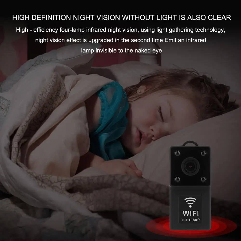Беспроводная мини-камера с Wi-Fi HD 1080P | Безопасность и защита