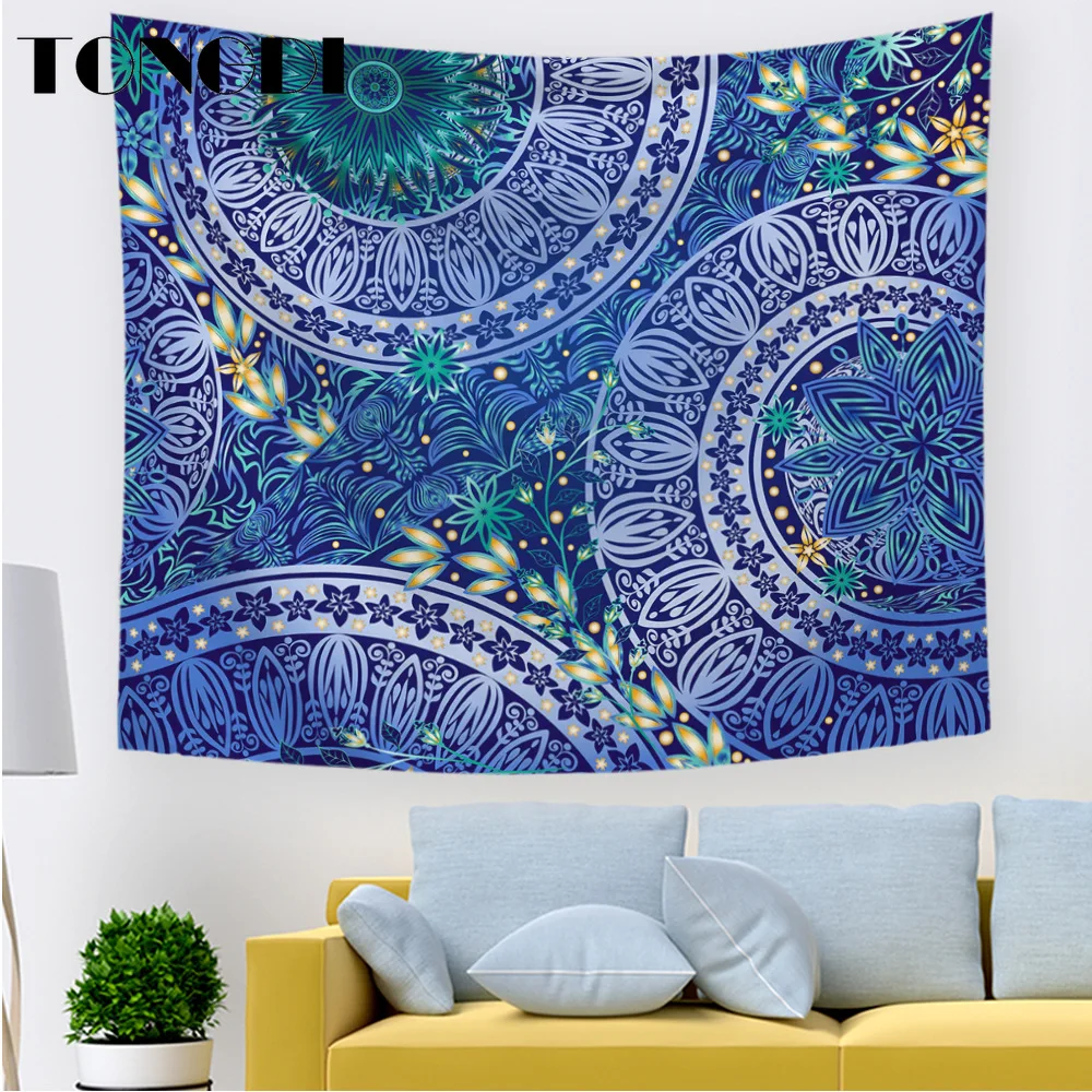 TONGDI гобелен мандалы в стиле бохо датура фантазия картина маслом печать настенный