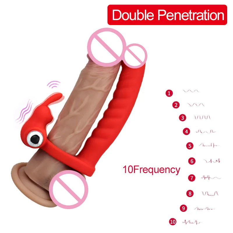 Анальная пробка Man Nuo 10 скоростей длительная задержка с двойным отверстием -