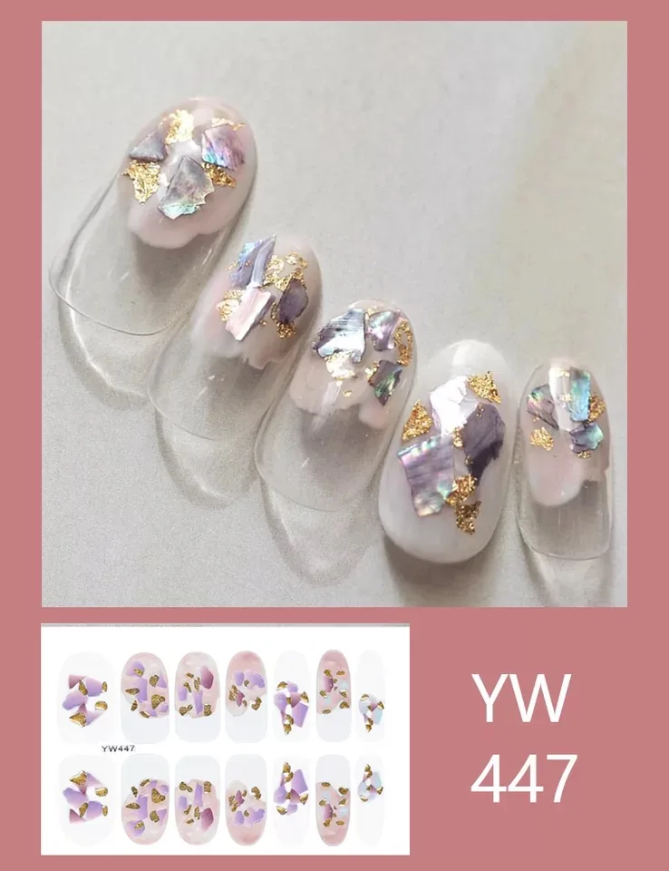 14 наконечников/лист 2020 новый дизайн полная наклейка наклейки градиентные