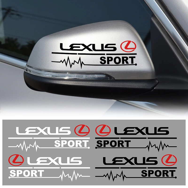 

2pcs Car Styling Rearview Mirror Sticker Body Waterproof Decals For LEXUS RX350 RX300 IS250 IS400 RX330 LX570 LX470 IS430 IS300