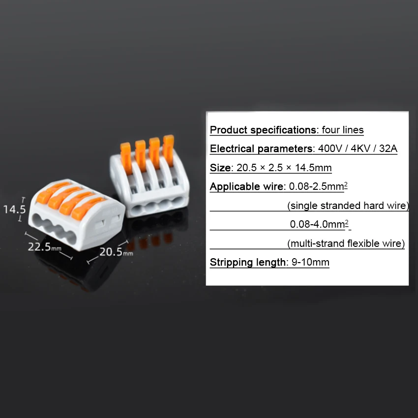 10 шт. Мини Быстрый провод клеммные разъемы Универсальный Компактный соединитель