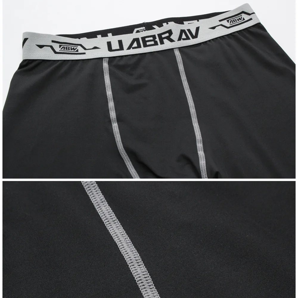 Быстросохнущие мужские компрессионные брюки UABRAV Pro трико для бега спортивные