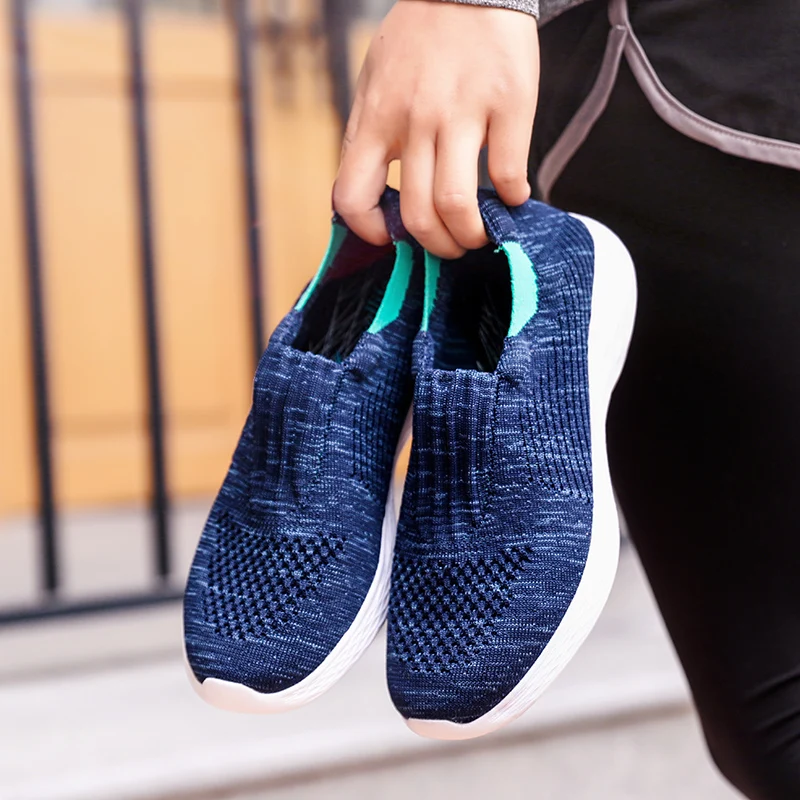 

Women's Spring Autumn Casual Shoes Large Size Of Breathable Fly Knitted Socks Casual Shoes Mom's Shoes Walking Shoes Lazy Shoes