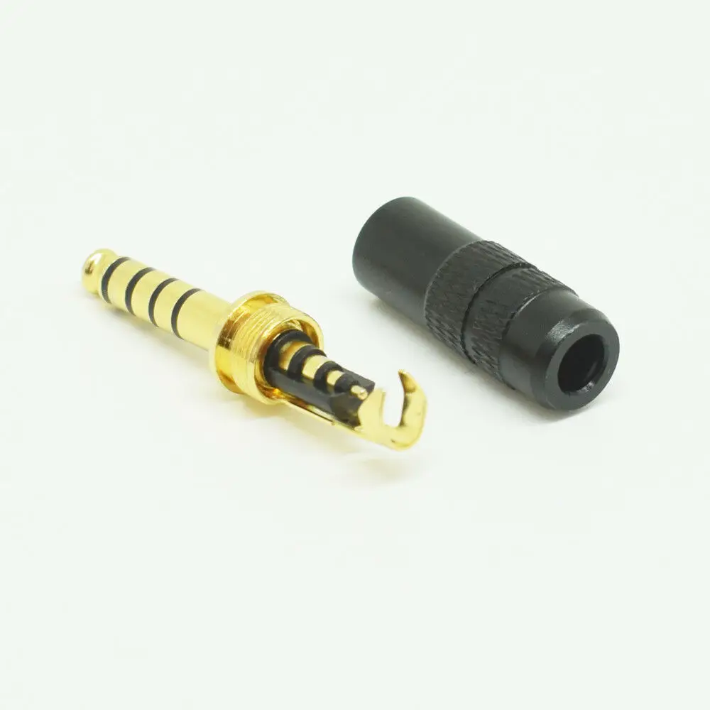 

1 шт. черный Алюминий оболочки золото 4,4 мм 4-полюсный автоматический ремонт наушников аудио разъем