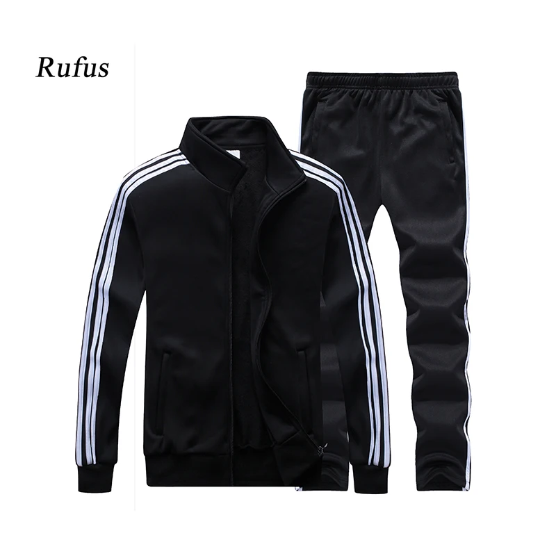 090 Мужская зимняя Толстовка наборы со стоячим воротником спортивный костюм