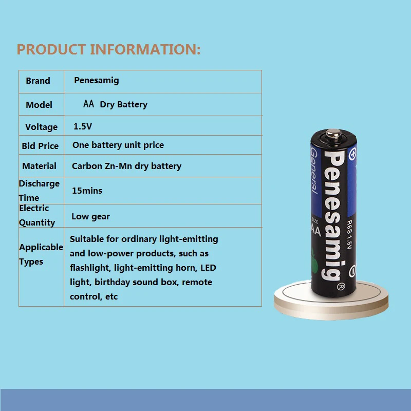 

AA 120pcs 2A Alkaline Dry Battery 1.5V Baterias For Camera, Calculator, Alarm Clock, Mouse, Remote Control 2A Battery