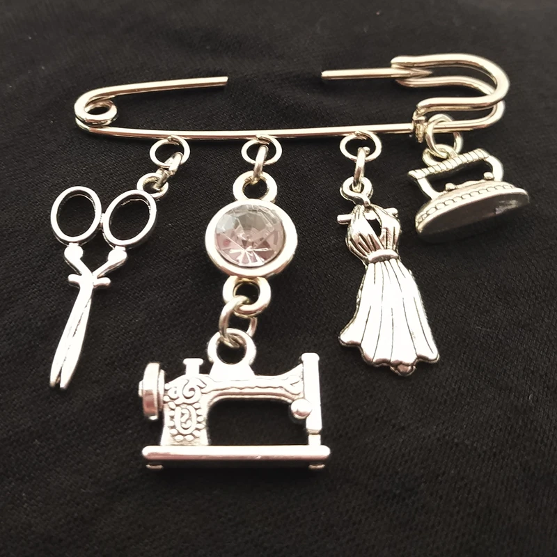 Штифты для швейных машин штифты портных ножниц элегантные платья|Броши| |