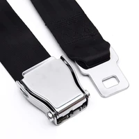 universal 80cm adjustable aircraft airplane safe seat belt extension extender buckle black