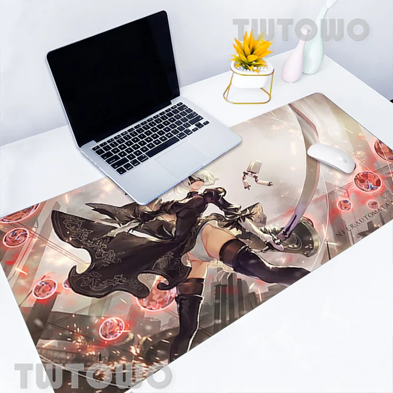 

Коврик для мыши Nier Automata для девочек, большой коврик для мыши для игр, Настольный коврик, коврик для клавиатуры, нескользящий мягкий коврик дл...