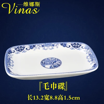 Towel dish В китайском стиле керамический посуда тушью Jiangnan Золотая инкрустированная фарфоровая десертная тарелка Стейк Салат закуски, торт посуда - Цвет: Towel dish