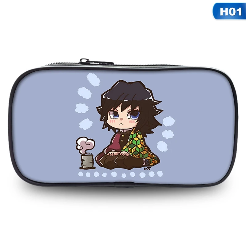 

Anime Demon Slayer Pencil Case Kids Boys Cartoon Kimetsu No Yaiba Pen Bag Students Pencil Box Stationery Storage Bag