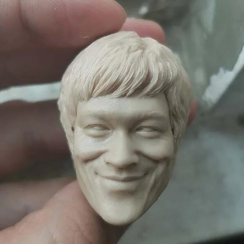 Лидер продаж бесцветная голова в масштабе 1/6 супер звезда Брюса Ли Неокрашенная