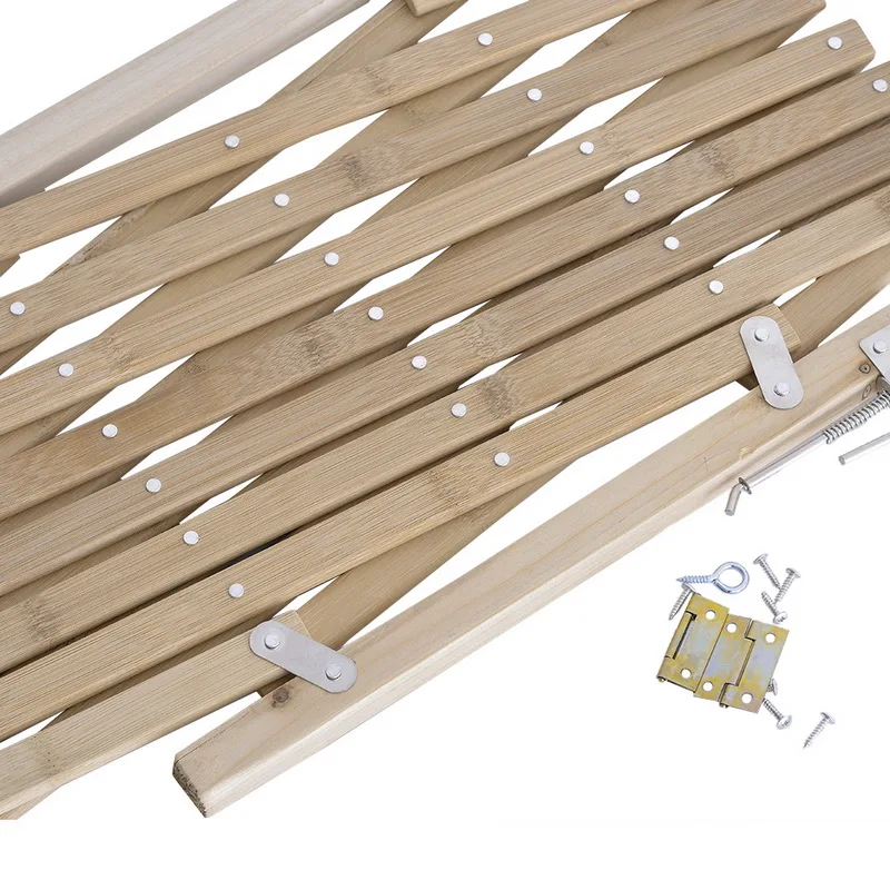 Dog Pet Fences Isolation Folding Safe Guard Simple Stretchable Wooden Fence Barrier Safety Gate Supplies | Дом и сад