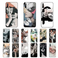 maiyaca funny abstract women face phone case for huawei y 6 9 7 5 8s prime 2019 2018 enjoy 7 plus