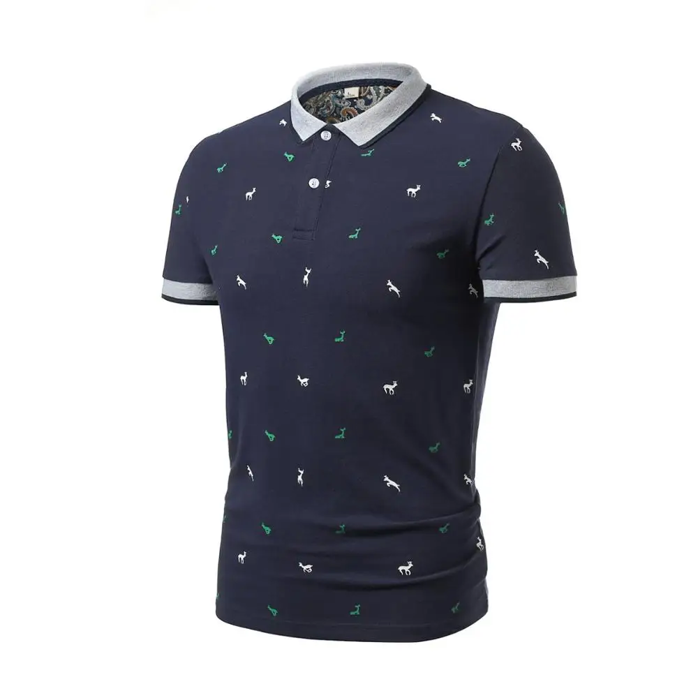 Новая рубашка поло с короткими рукавами Мужская Летняя Повседневная хлопковая