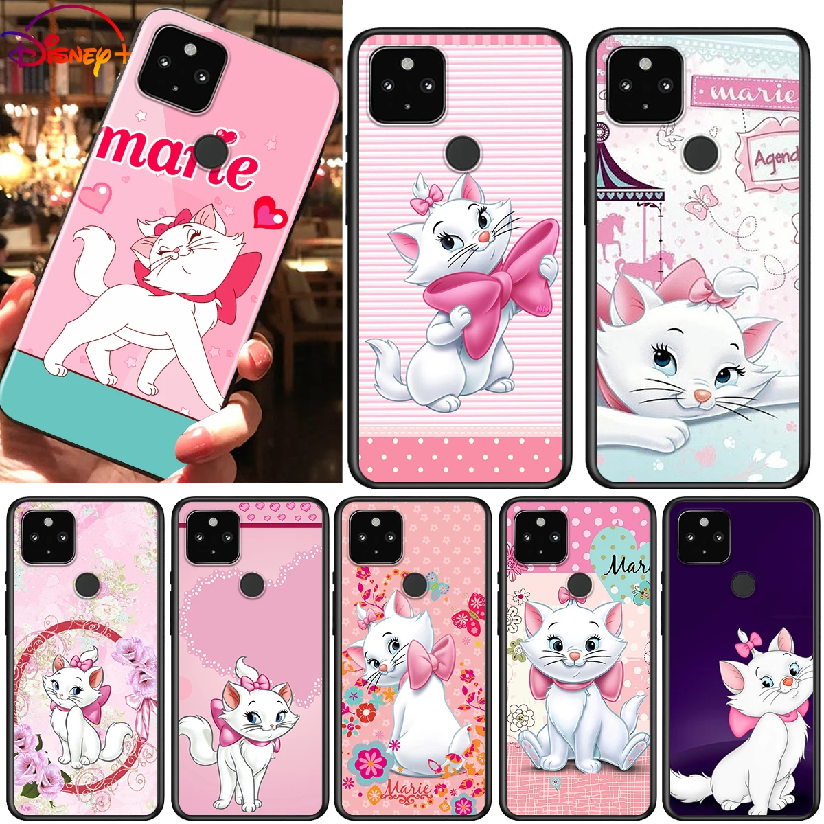

Cute Disney Aristocats Shockproof Cover for Google Pixel 5 5A 4 4A XL 5G Black Phone Case Shell Soft Fundas Coque Capa
