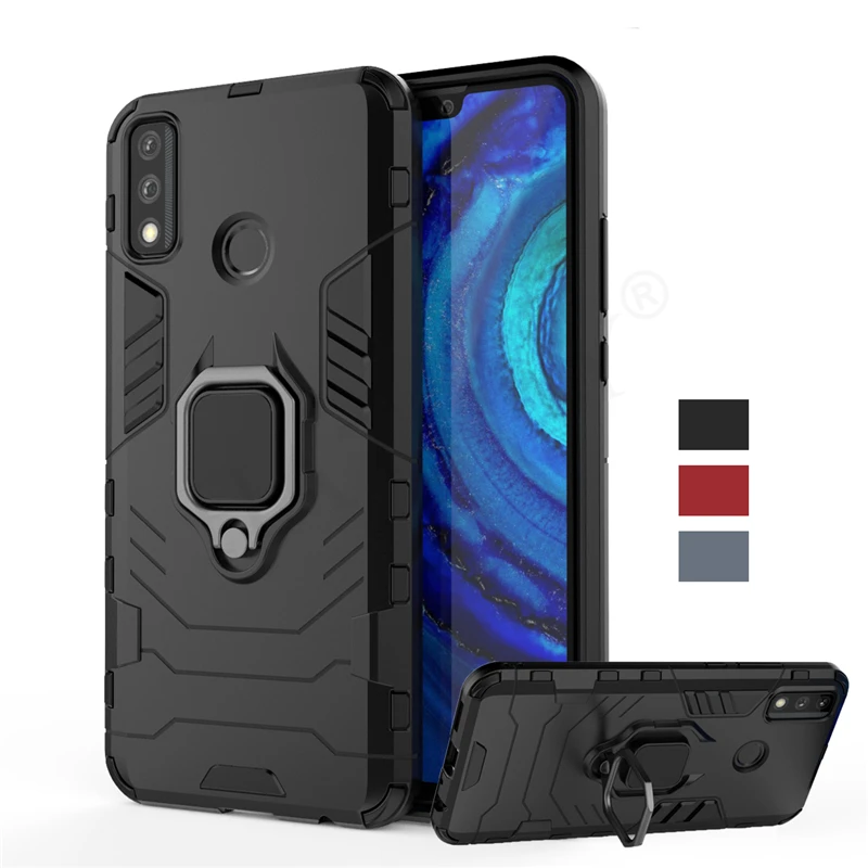Чехол для Huawei Y8S Y6S Y9S Y5p Y6p Y7p Y8p TPU бампер магнитный держатель кольца Броня