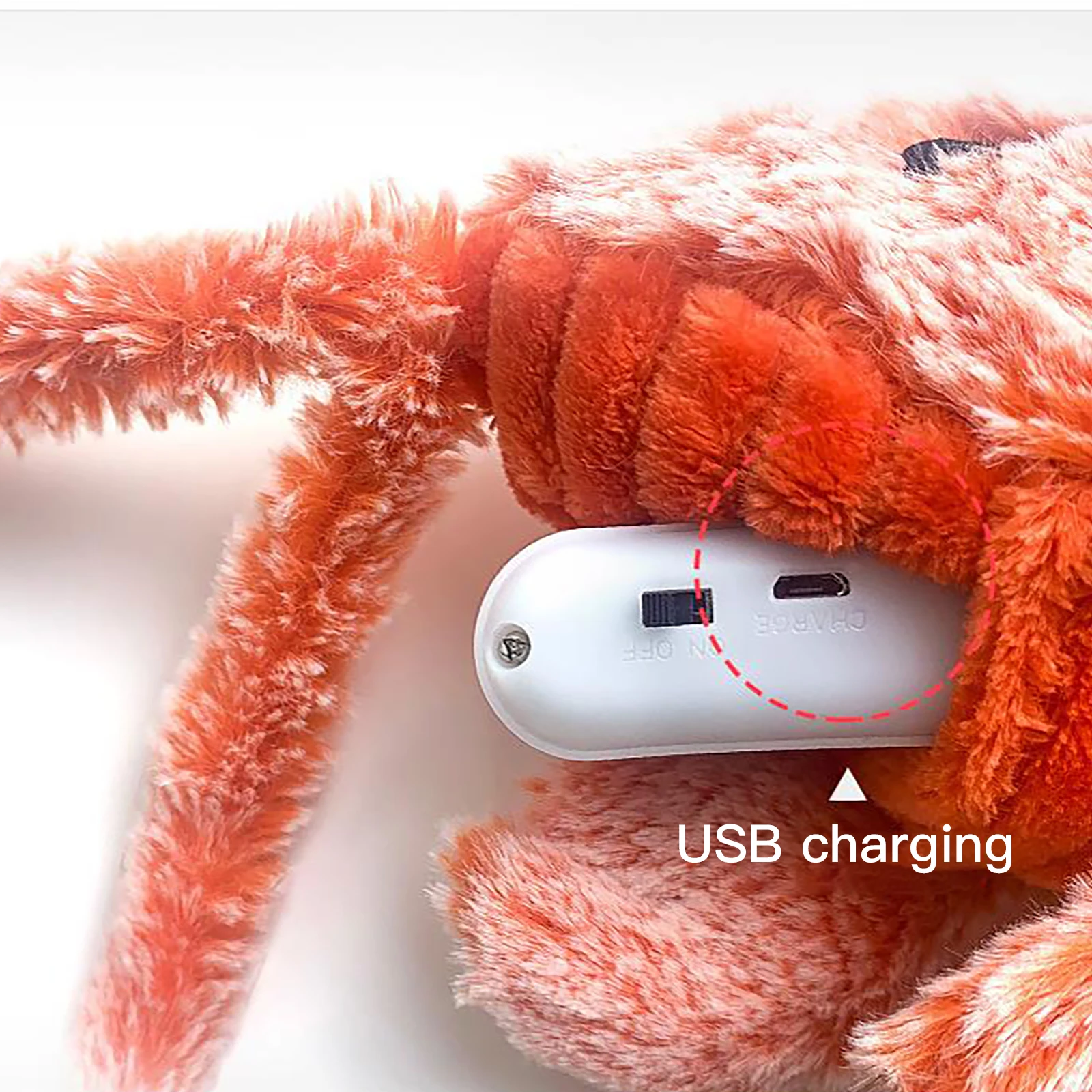 

Electric Moving Lobster Cat Toy Realistic Lobster Toy Rechargeable For Indoor Kitten Simulation Interactive Wiggle Catnip Toys