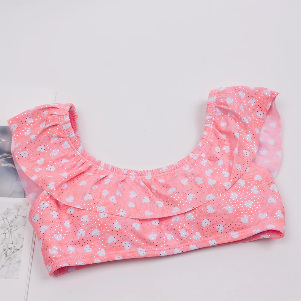 Женский купальник в горошек с оборками Детские бикини летние купальники для