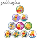 Disney колье с милой мишкой Винни для мф Винни-Пуха и с рисунком из мультфильма Медведь; 10 шт. 12 мм18 мм20 мм25 мм кабошоны круглые фото кабошоны разрисованные изделия из стекла с плоской задней частью Цепочки и ожерелья, украшения своими руками