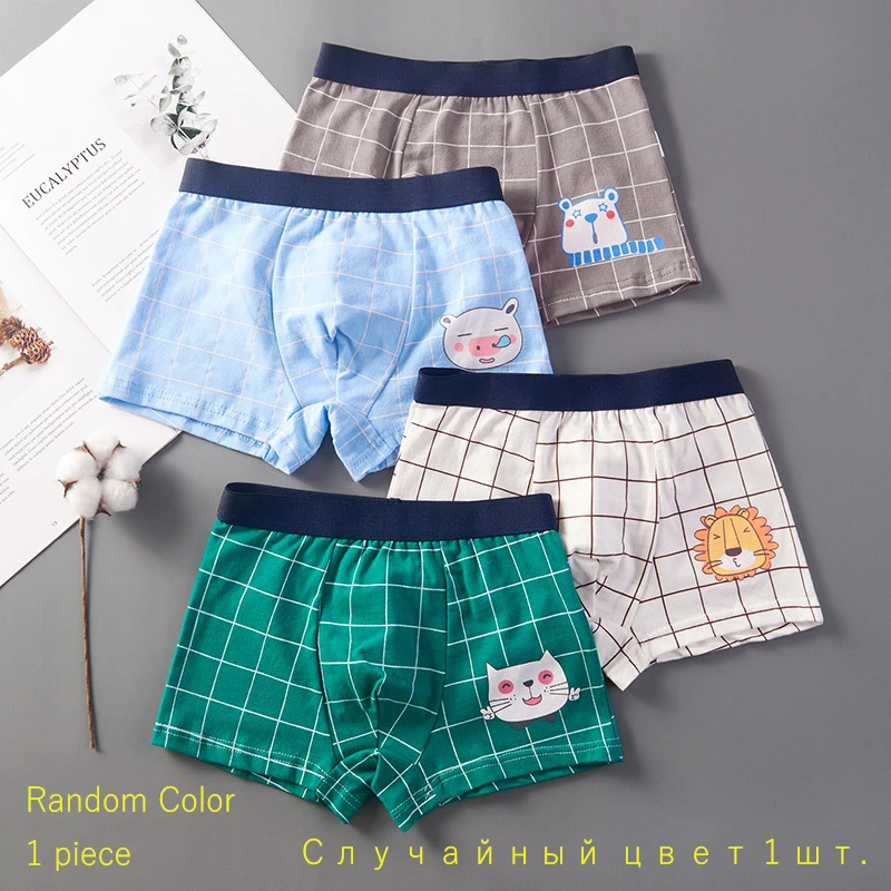 

1 Piece Pure Cotton Boys Boxer Underpants Cozy Boy Panties Big Childrens Shorts Children's Underwear Mid Small Children Panty