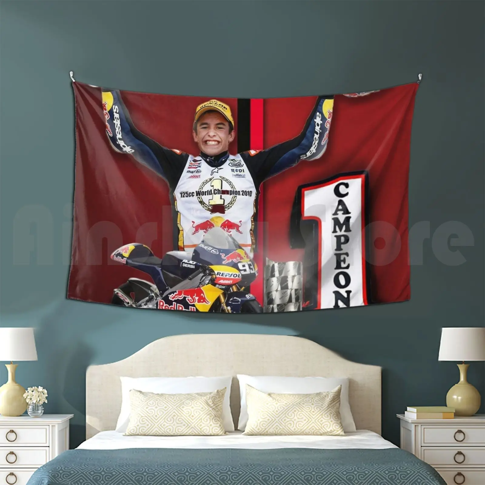 

2010 World Tapestry Living Room Bedroom Marc Márquez Marquez Motorcycles Motorcycling Repsol Motorsport