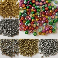 200pcs620pcs metal color letter beads acrylic round alphabet loose beads for jewelry making diy charm bracelet accessories