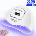 УФ-лампа SUN X5 Max быстросохнущая для сушки гель-лака, 45 светодиодный