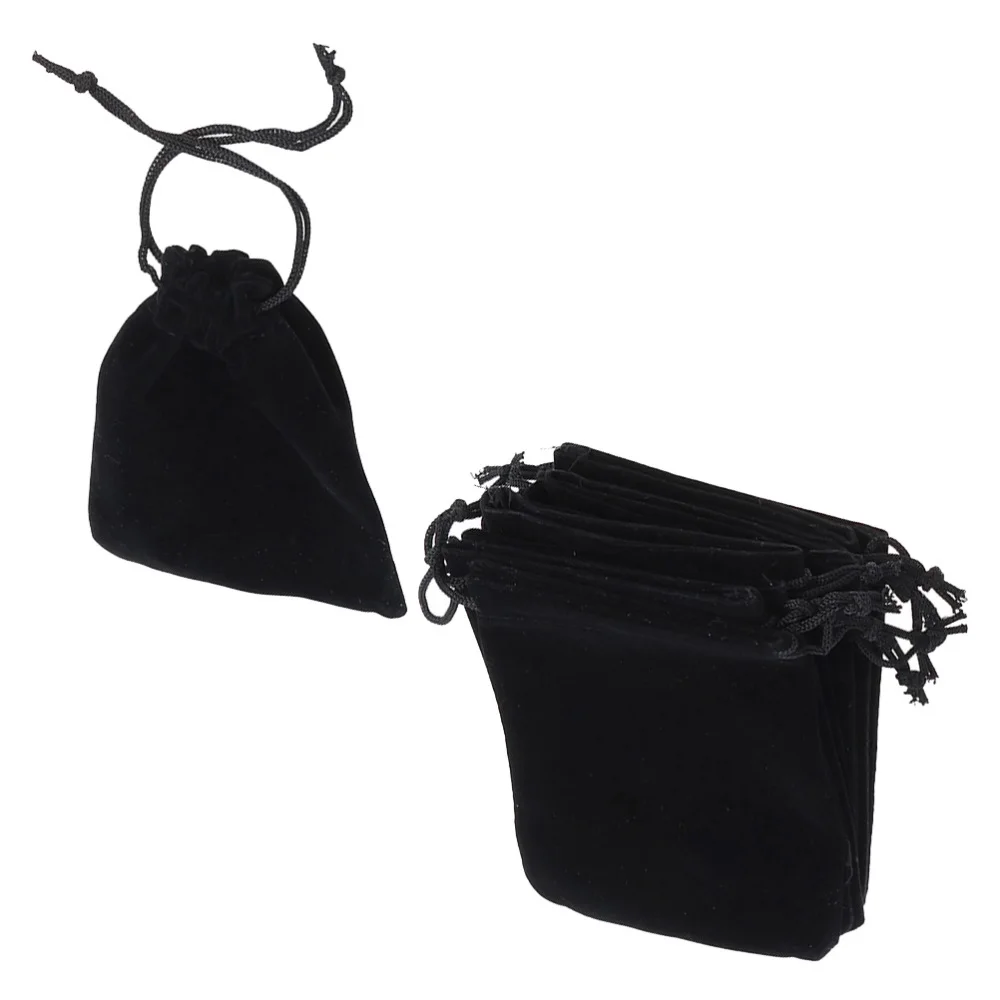 

30pcs Drawstring Bag Pouches Storage Bag Black Cloth Bags Gift Bags for Jewelry Small Gift (7x9cm)