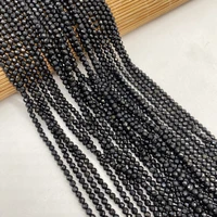 small beads natural semi precious obsidian faceted beads for ms jewelry making charms diy necklace bracelet accessories 3mm