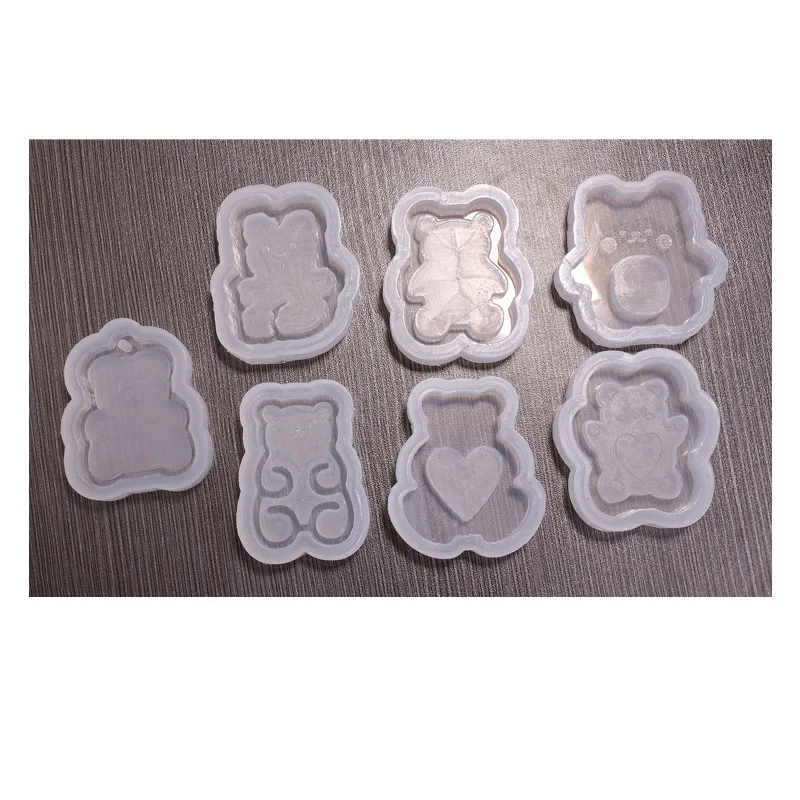 DIY милый медведь шейкер форма ручной работы силиконовые аксессуары для ювелирных