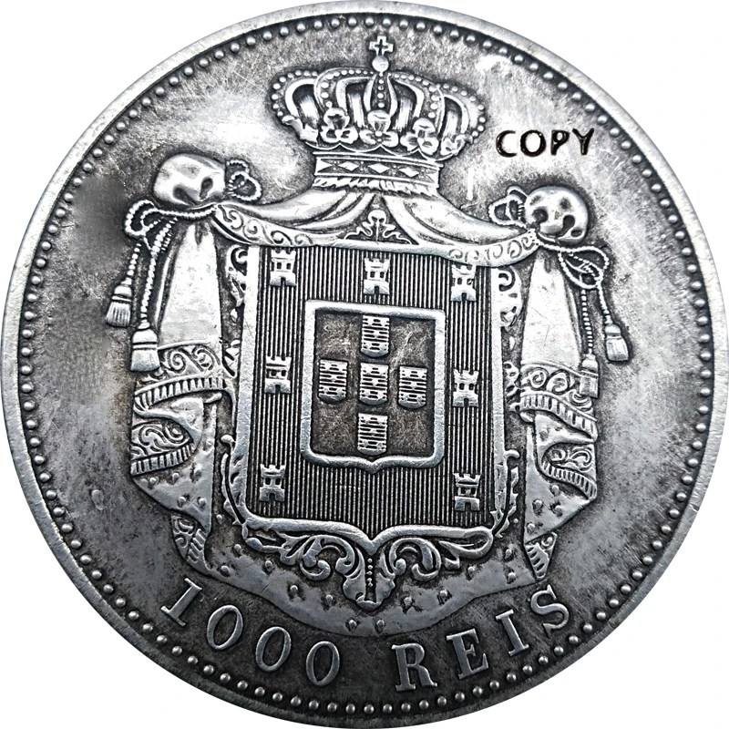 Португалия монеты 1899 коллекционные вещи древняя копия Выгравированные сувениры