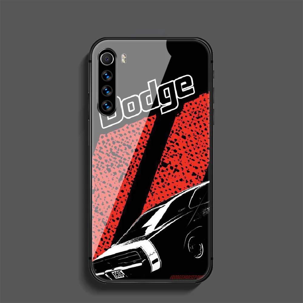 

Car Dodge Phone Tempered Glass Case Cover For Xiaomi Redmi Note 7 7A 8 8T 9 9S 9A 10 K20 K30 Pro Ultra Phone case Cell